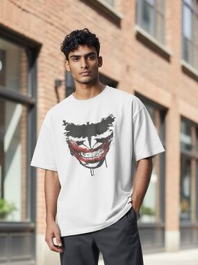 Joker Graphic Tee in White and Red